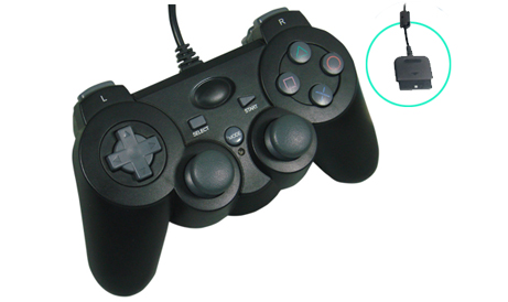 PS2 wired vibration gamepad