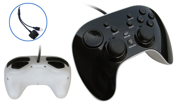 PS2/USB 2IN1 Wired vibration gamepad