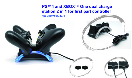 PS4 and XBOX One dual controller charge station